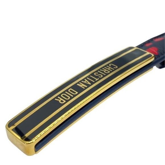 Christian Dior I Love Paris Belt Slim Small Heart Pattern Logo Total Leather main image 9